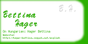 bettina hager business card
